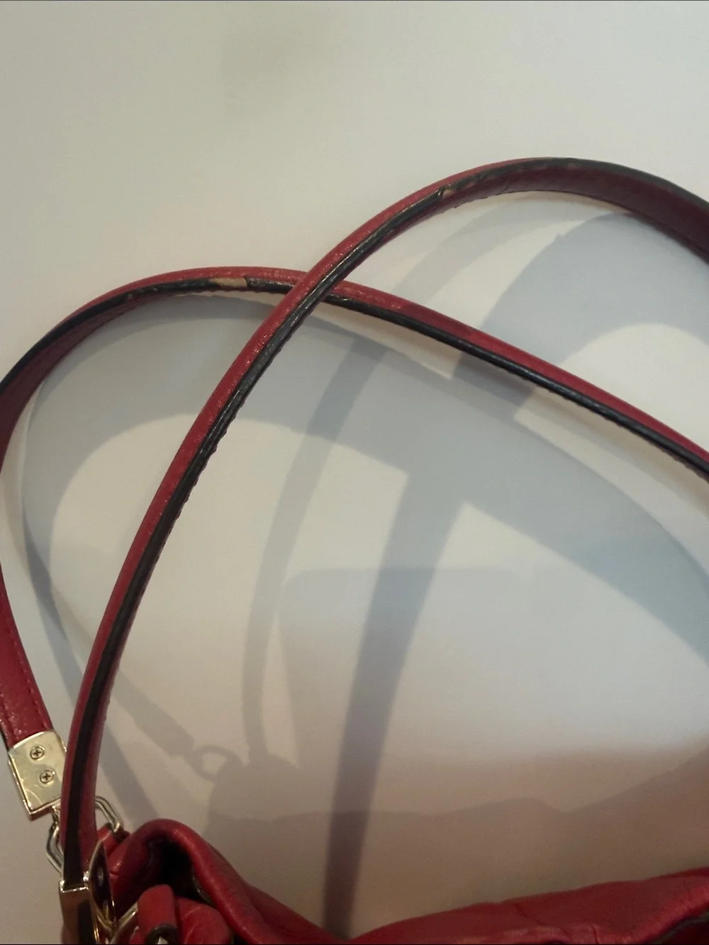 Coach Red Leather Shoulder Bag
